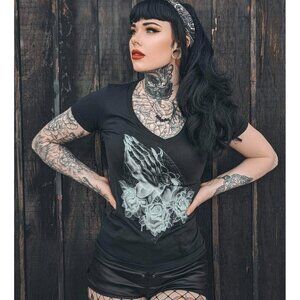 Prey Womans V-Neck Tattoo Tee NEW S-M-L-XL-2XL